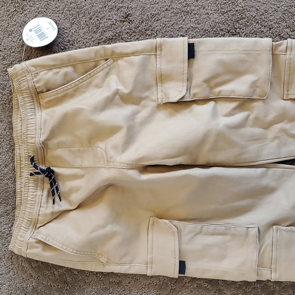 Boys Colorful Planet Camel Beige Cotton Twill Jogger Pants Size S M L XL NWT - Picture 3 of 6